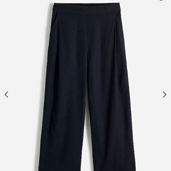Madewell Women's Linen Blend Straight Leg Crop Pant Size 12 Petite Black - Picture 15 of 15